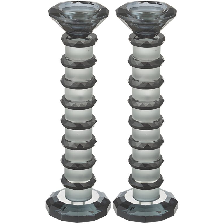 Pair of Crystal Elegant Candlesticks 22.5 cm