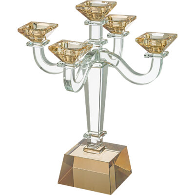 Crystal 5 Branch Candlesticks 34 cm