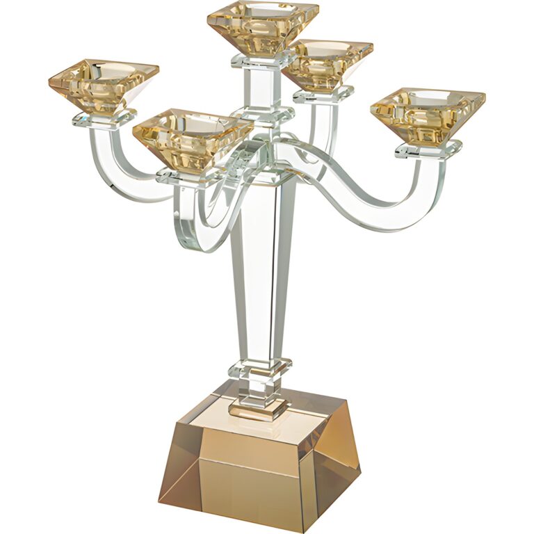 Crystal 5 Branch Candlesticks 34 cm