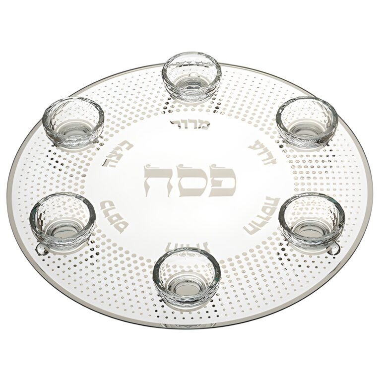 Glass & Crystal Passover Plate 40 cm