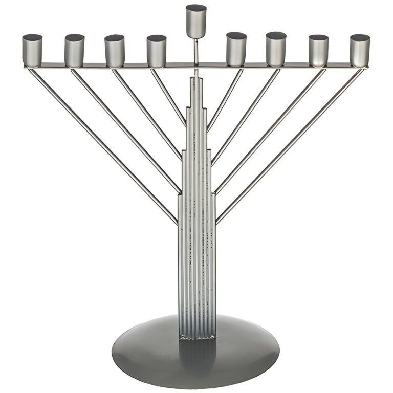 METAL "STRING" HANUKIAH 26 CM - CHABBAD