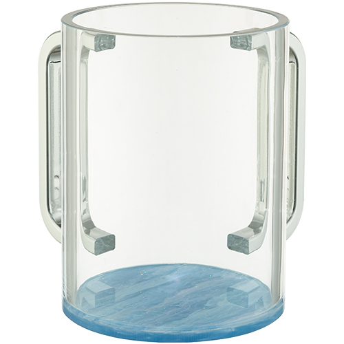 Perspex Clear Washing Cup 13 cm - SILVER Handles