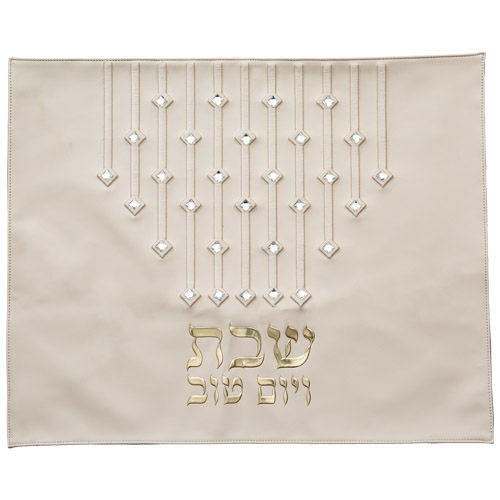 Leatherette Challah Cover 42X52 cm with Embroidery