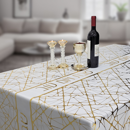 Elegant Tablecloth 140*220 cm - Gold printing