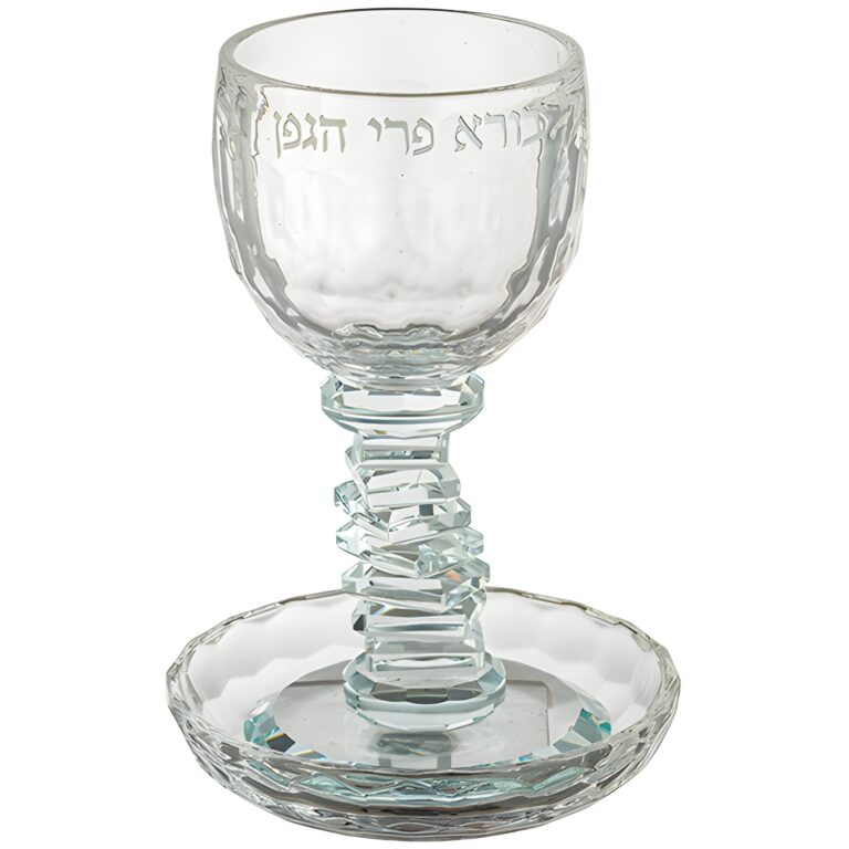 Crystal Kiddush Cup 16 cm Contain 100ml // 3.4oz