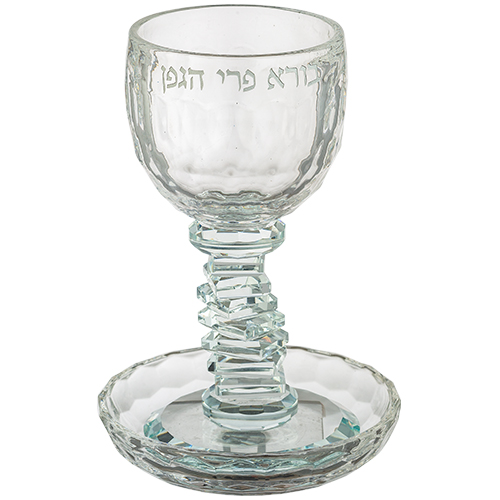 Crystal Kiddush Cup 16 cm contain 100ml / 3.4oz