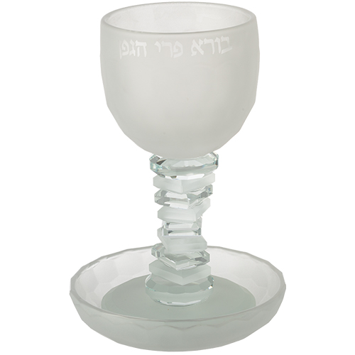 Crystal Kiddush Cup 16 cm contain 100ml / 3.4oz