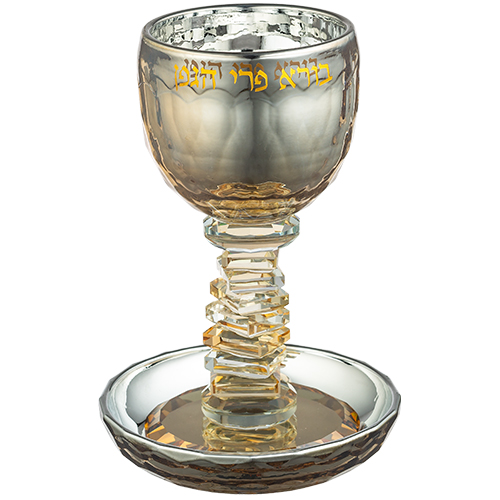 Crystal Kiddush Cup 16 cm contain 100ml / 3.4oz