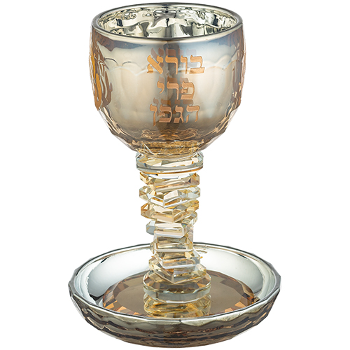 Crystal Kiddush Cup 16 cm contain 100ml / 3.4oz