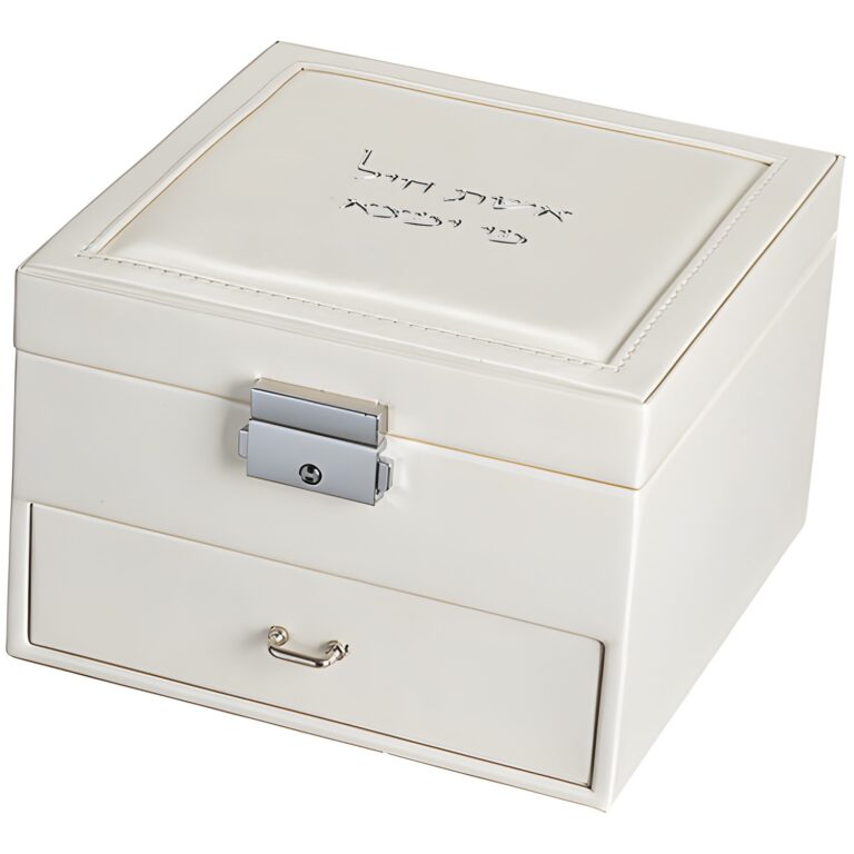 Fancy Jewelry Box with Print 21*12*6 cm - Silver