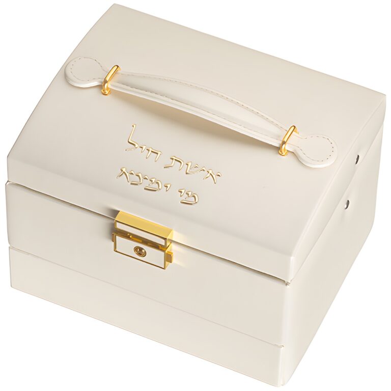 Fancy Jewelry Box with Print 21*12*6 cm - Gold