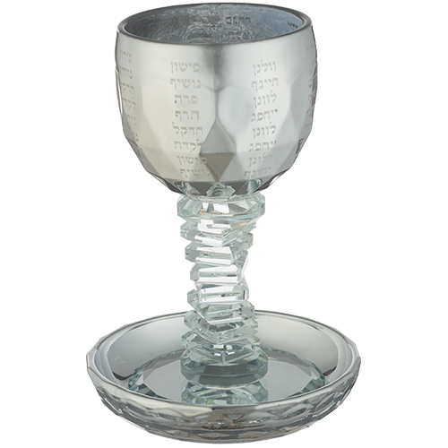 Crystal Kiddush Cup 16 cm contain 100ml / 3.4oz