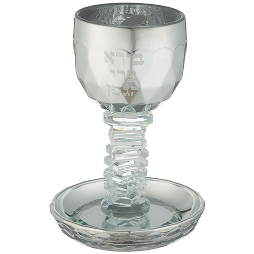 Crystal Kiddush Cup 16 cm contain 100ml / 3.4oz