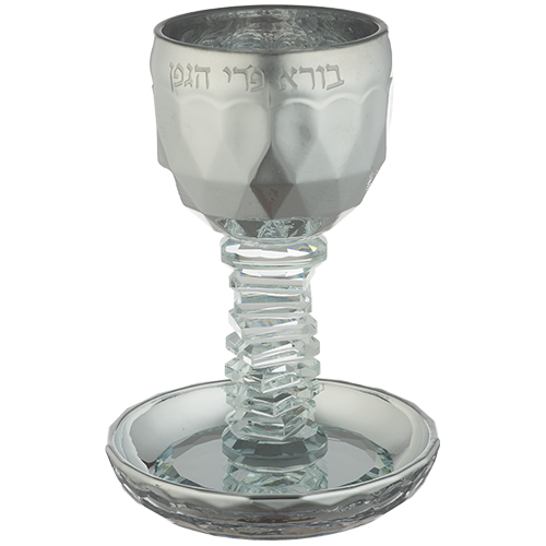 Crystal Kiddush Cup 16 cm contain 100ml / 3.4oz