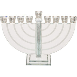 שש0708 חנוכייה קריסטל מהודרת 21 ס"מ
