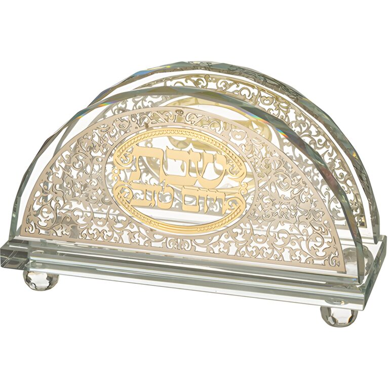 Crystal Napkin Holder with Metal Plate