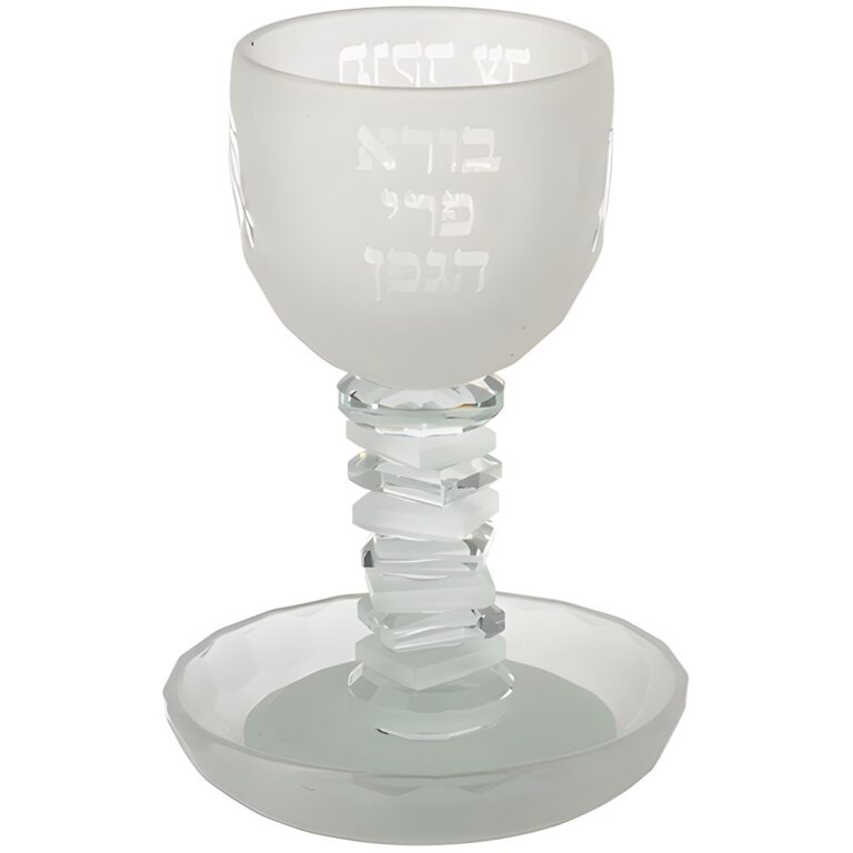Crystal Kiddush Cup 16 cm Contain 100ml // 3.4oz - Matte