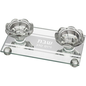 פמוטי זכוכית מהודר 1710 ס"מ