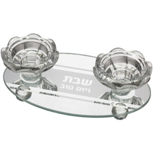 פמוטי זכוכית מהודר 1710 ס"מ