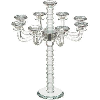 Crystal 9 Branch Candlesticks 42 cm - Matte