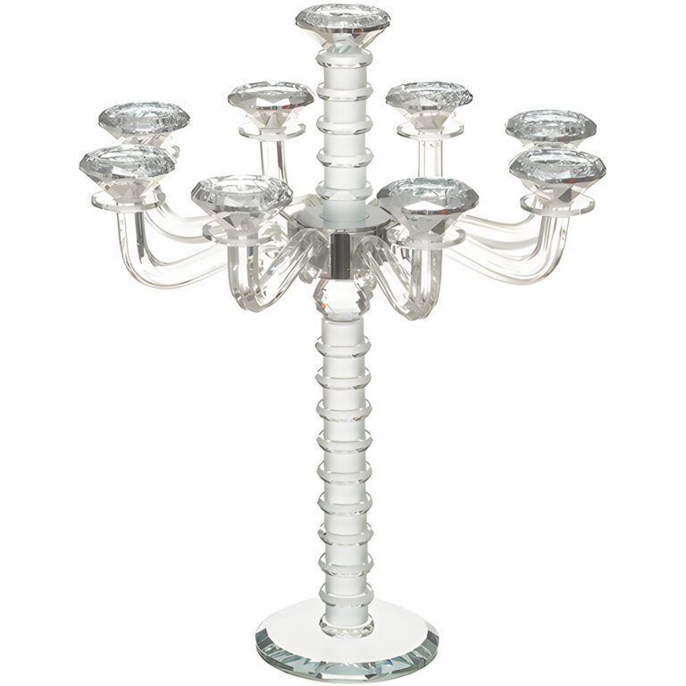 Crystal 9 Branch Candlesticks 42 cm - Matte