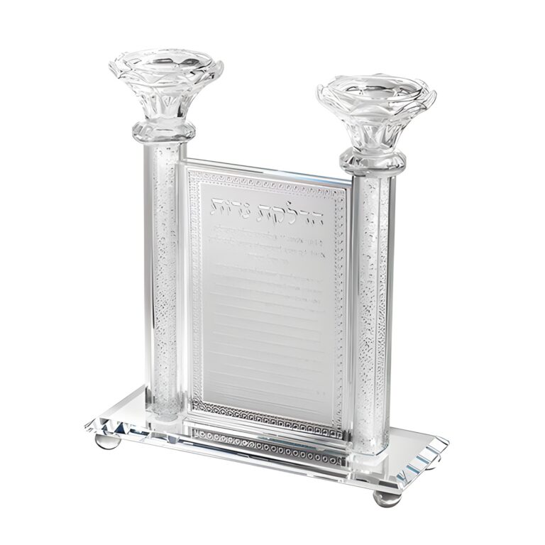 Crystal Candlesticks 21 cm- Candle Lighting Blessing