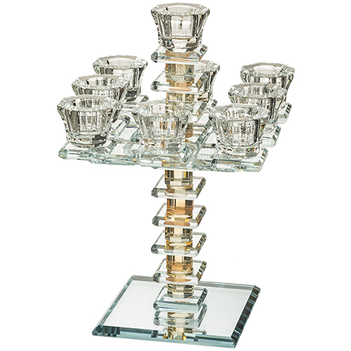 Crystal 9 Branch Candlesticks 24 cm