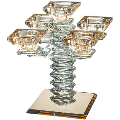 Crystal 5 Branch Candlesticks 20 cm