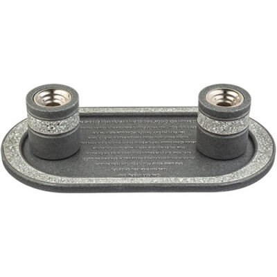 Polymer Set Candle Holders Tray and Pair of Candel Holders