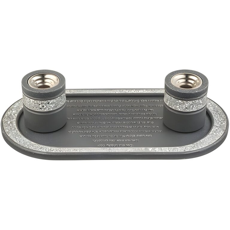 Polymer Set Candle Holders Tray and Pair of Candel Holders