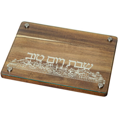 מגש חלה עם צלחת 40*25 ס"מ