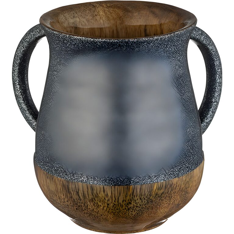 Mango Wood Handmade Washing Cup 14 cm
