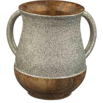 Mango Wood Handmade Washing Cup 14 cm