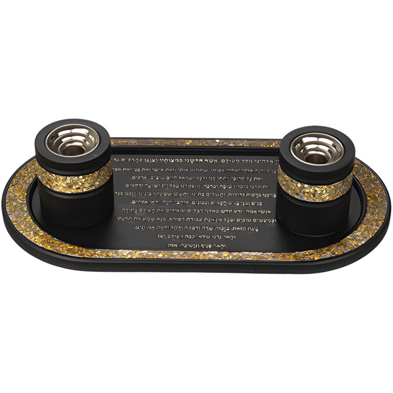 Polymer Set Tray and Candlesticks