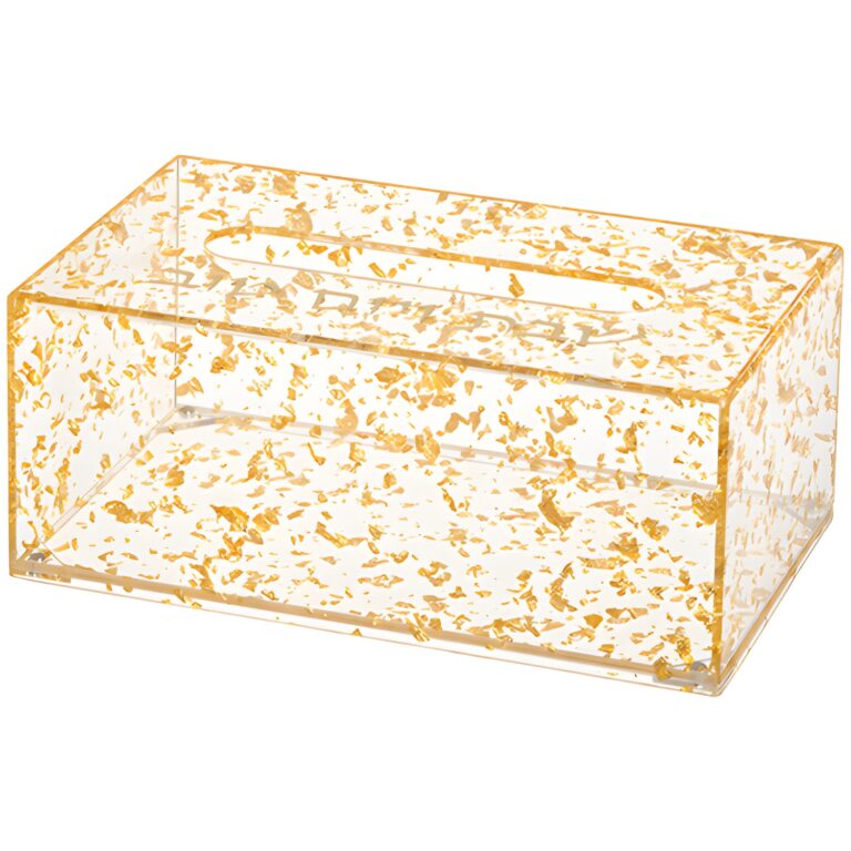 Lucite Tissue Box 22x12 cm - Gold