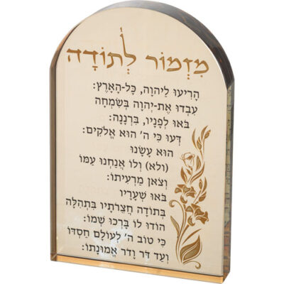 Crystal Mizmor L'toda Blessing 21 cm
