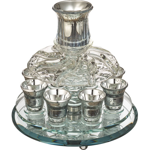 Crystal Wine Divider 33*25 cm with 8 Small Cups