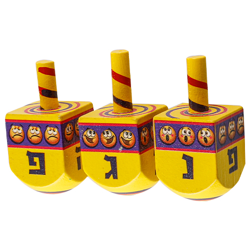 סביבון עץ 4.5 ס"מ נ.ג.ה.פ צבעים שונים 50 יח