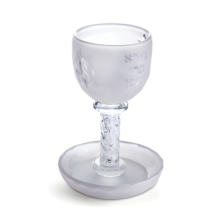 Crystal Kiddush Cup 16 cm Contain 100ml // 3.4oz - Matte