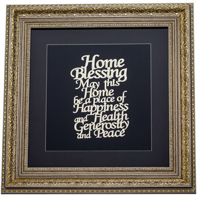 Framed Blessing with Gold Plate 42*43 cm