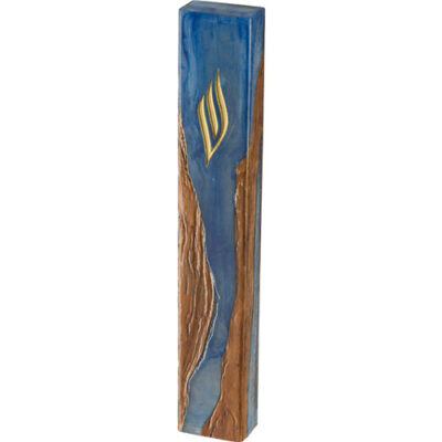 Polymer Epoxy Mezuzah 25 cm - Blue