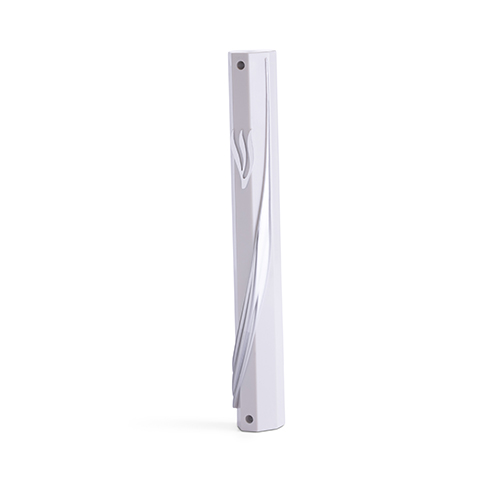 Plastic White Mezuzah with Rubber Cork 12 cm