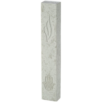 Bright Concrete-like Polymer Mezuzah 12 cm