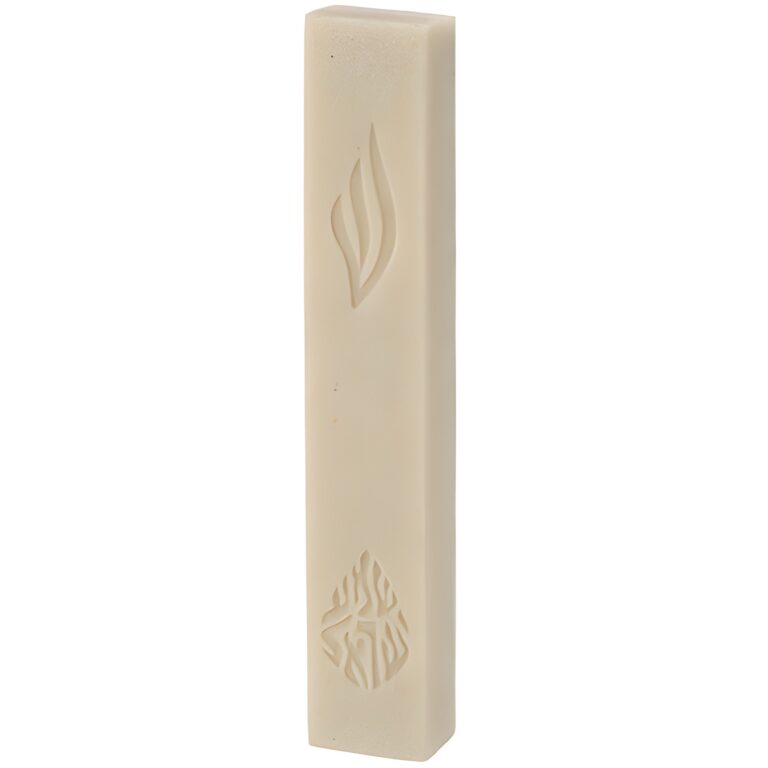 Beige Polymer Mezuzah 15 cm