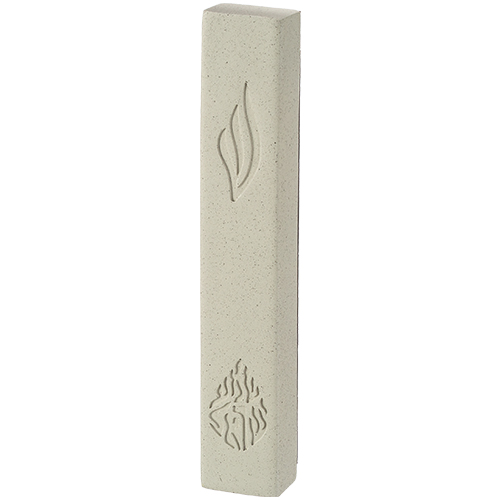 Concrete-like Polymer Mezuzah 12 cm