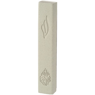 Concrete-like Polymer Mezuzah 15 cm