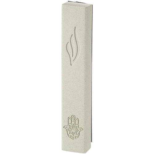 Concrete-like Polymer Mezuzah 12 cm