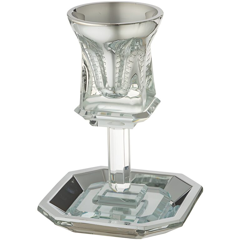 Crystal Kiddush Cup 16 cm Contain 100ml // 3.4oz