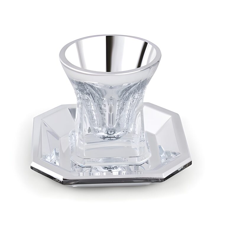 Crystal Kiddush Cup Without Leg 9 cm Contain 100ml // 3.4oz