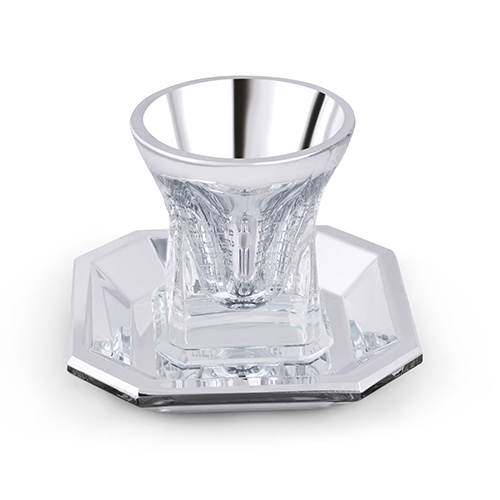 Crystal Kiddush Cup without Leg 9 cm contain 100ml / 3.4oz